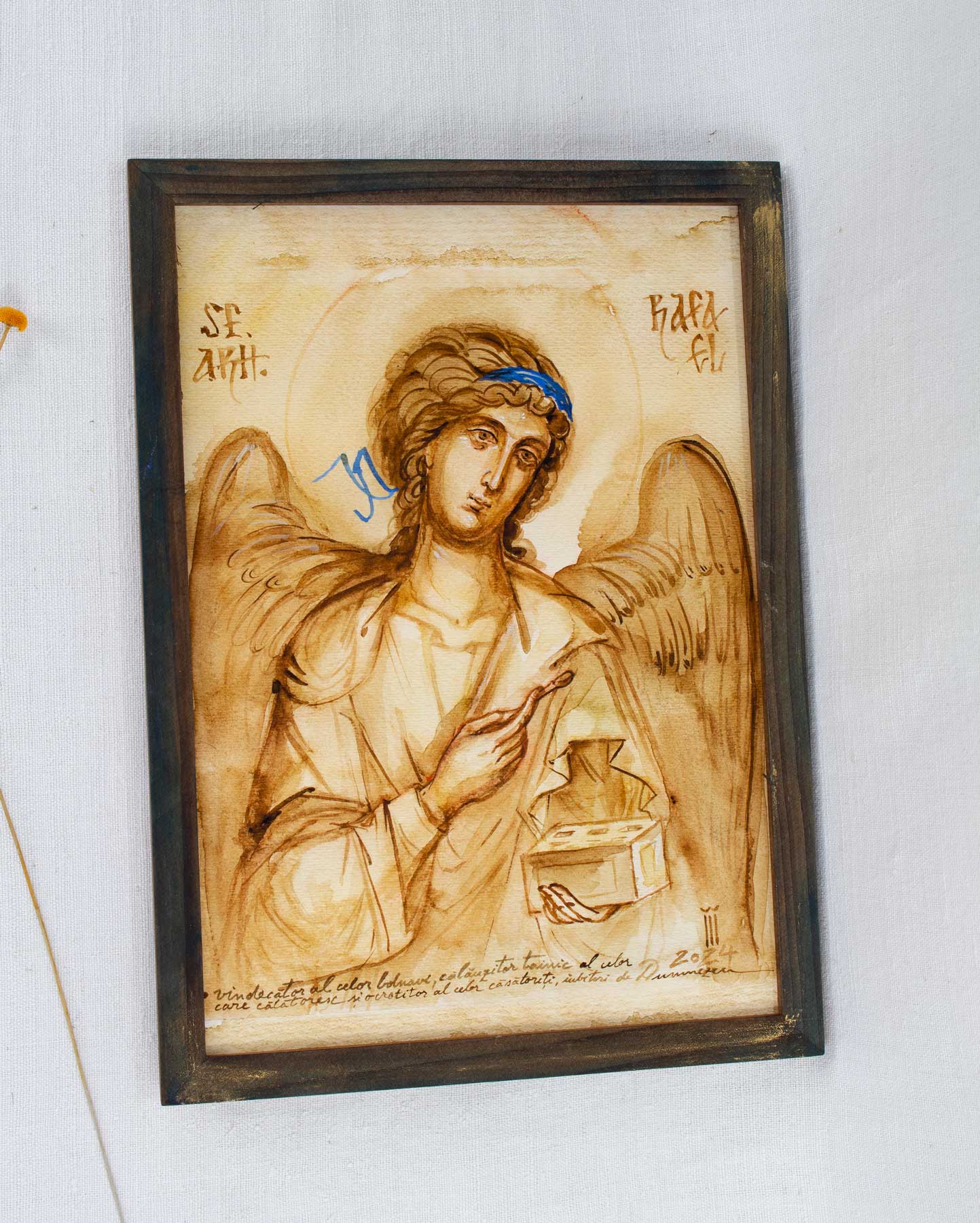Sfântul arhanghel Rafael- icoană, imprimare de artă 23/32 cm - Dar de nuntă
