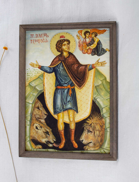 Sfântul Prooroc Daniel- icoană, imprimare de artă pe pânză fină 23/32 cm