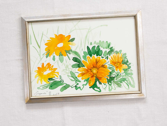 Tablou cu flori, original - „Gazania”