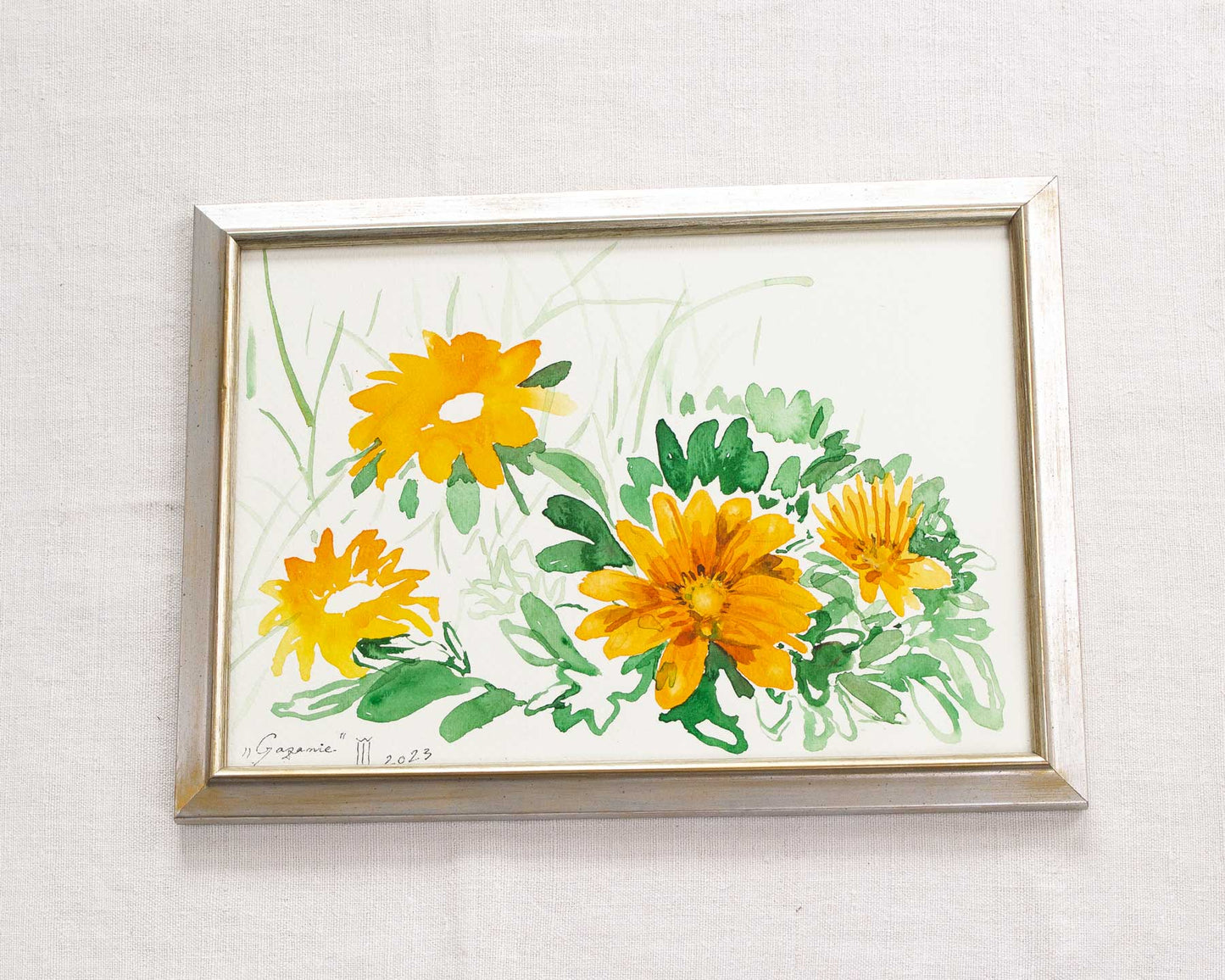 Tablou cu flori, original - „Gazania”