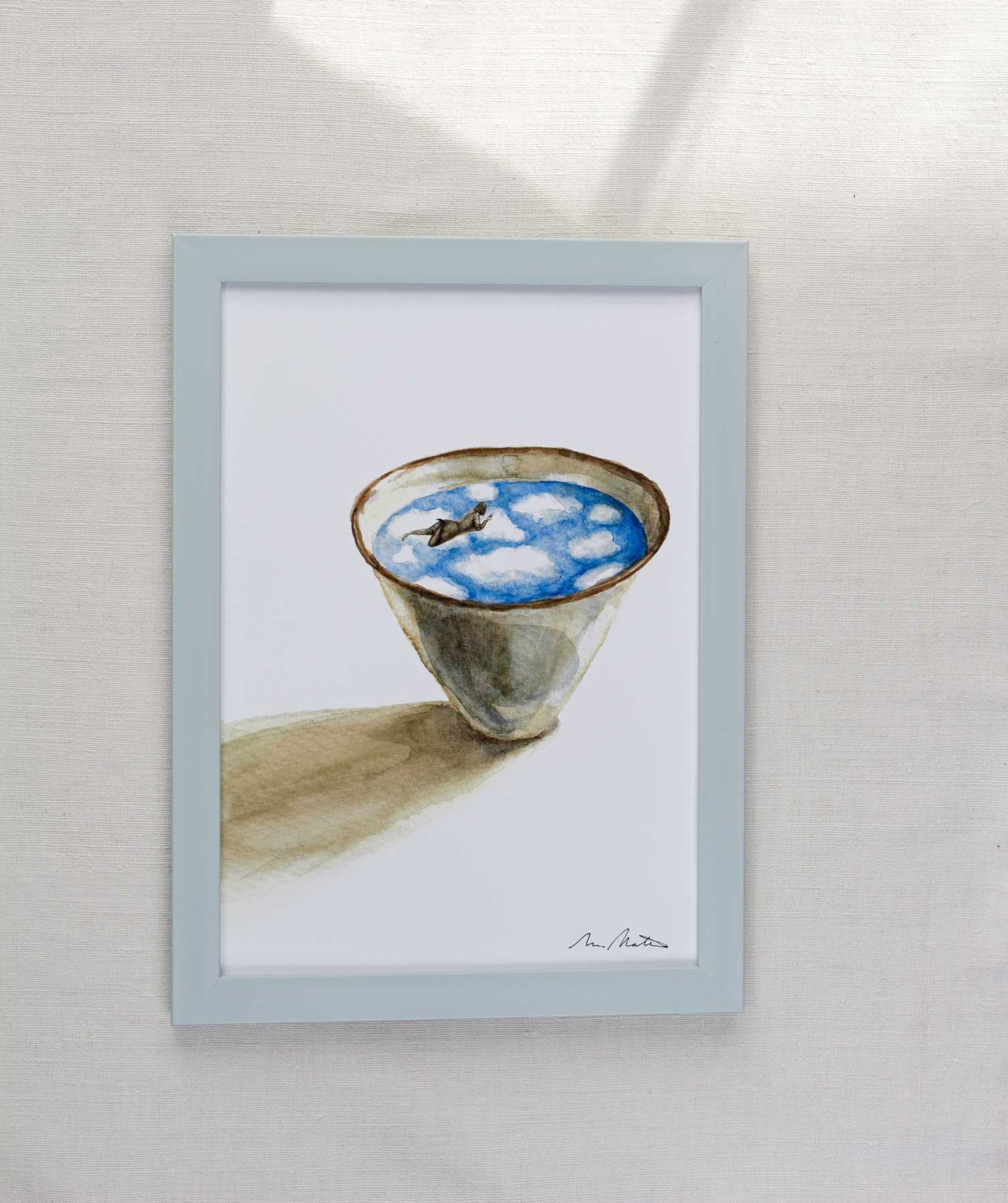 Tablou „Gânduri din cana de ceai” - Pictând norii