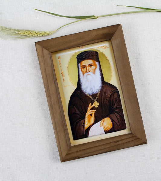Sfântul Nectarie vindecătorul- icoană ortodoxă 13/18 - art print