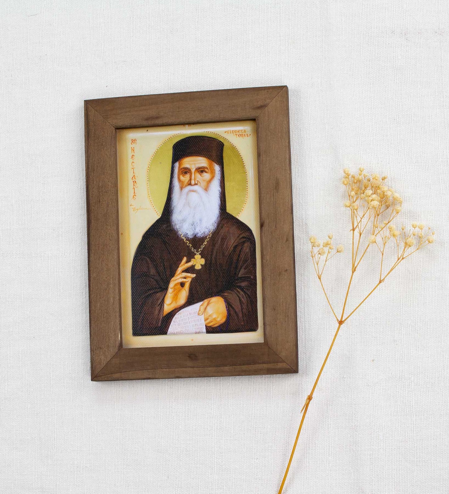Sfântul Nectarie vindecătorul- icoană ortodoxă 13/18 - art print