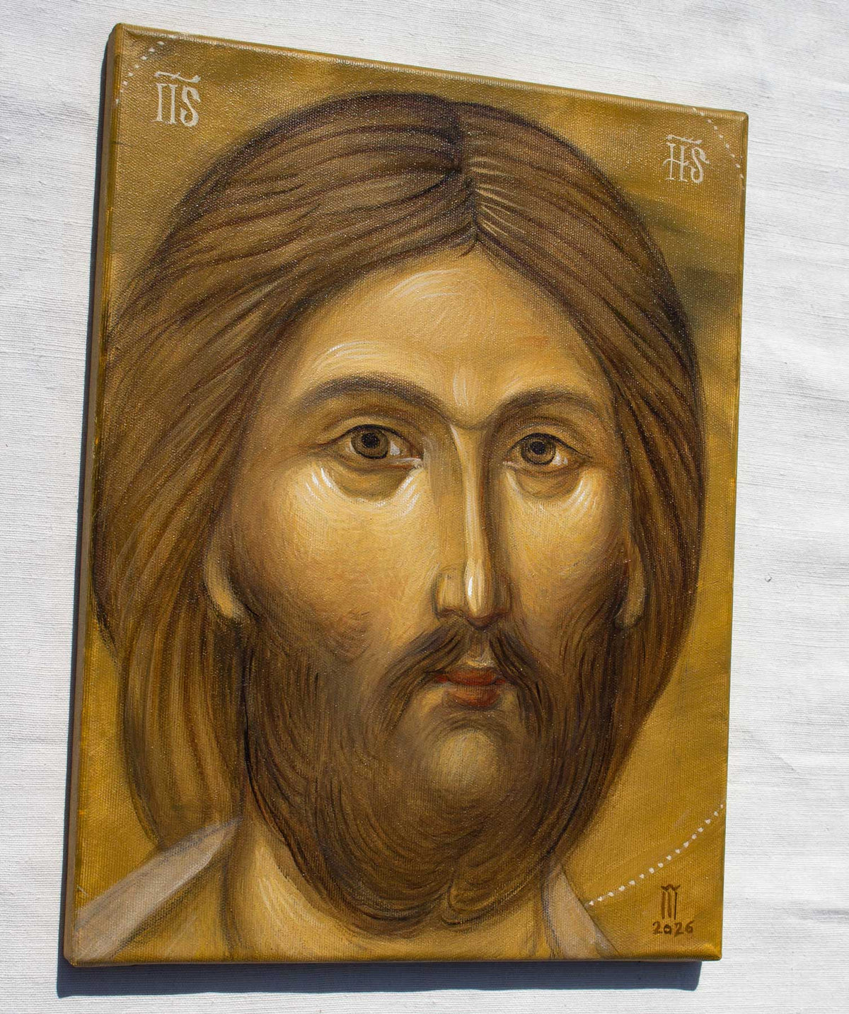 Iisus Hristos chip - icoană pictată pe pânză