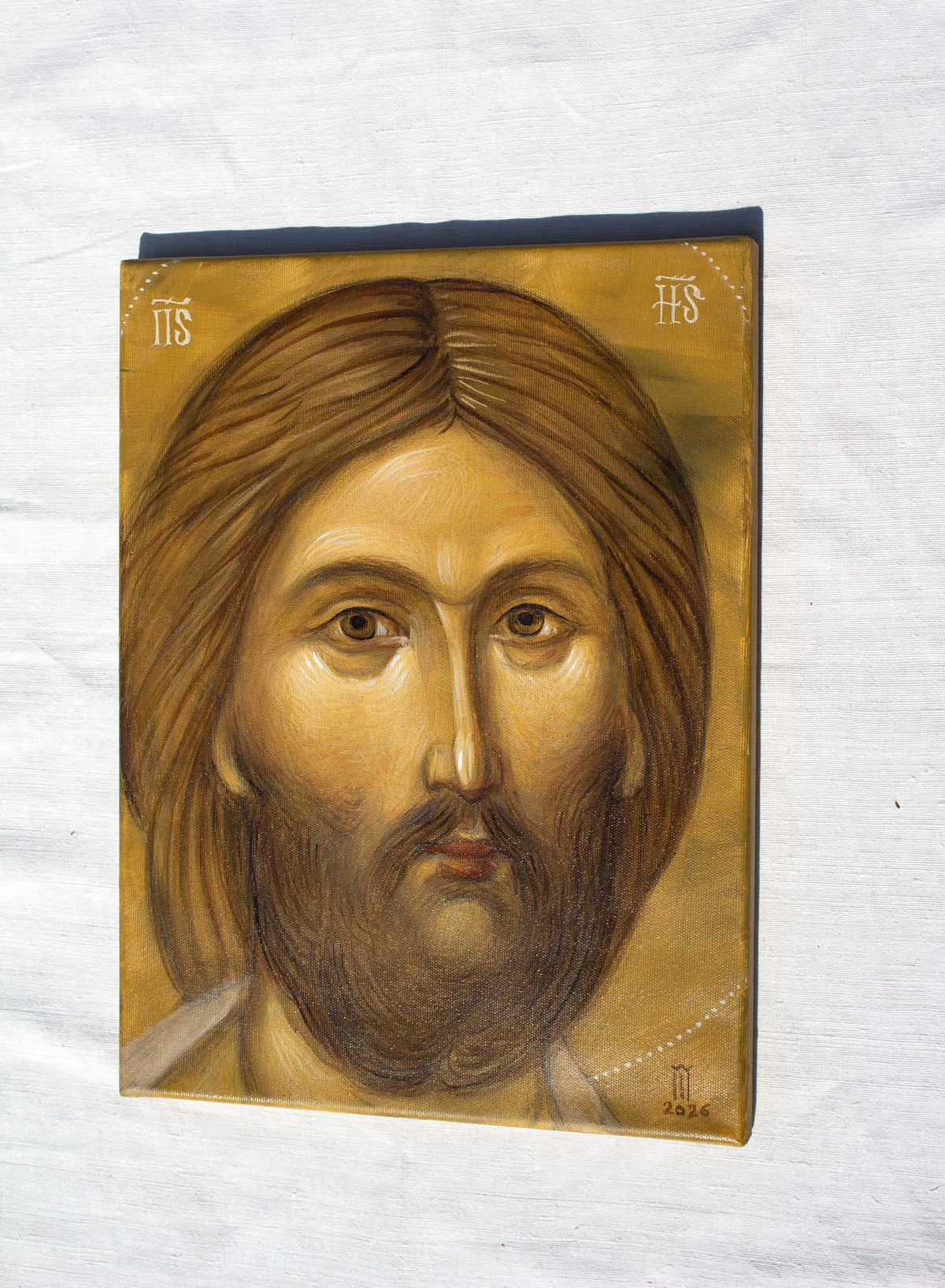 Iisus Hristos chip - icoană pictată pe pânză