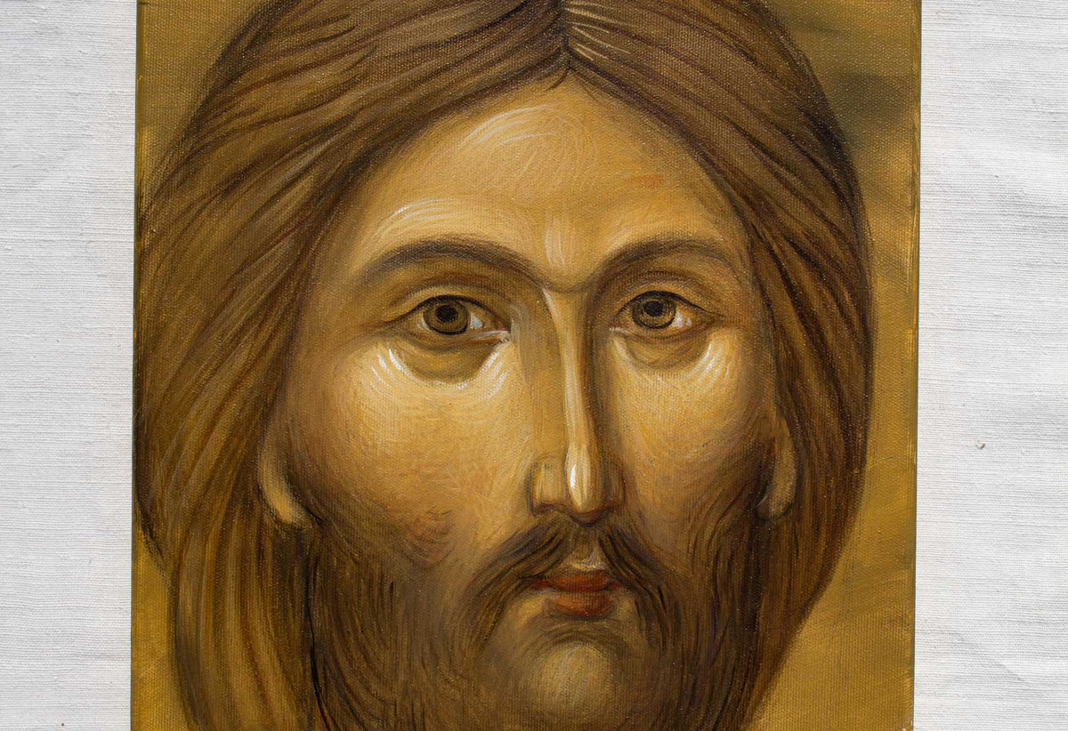 Iisus Hristos chip - icoană pictată pe pânză