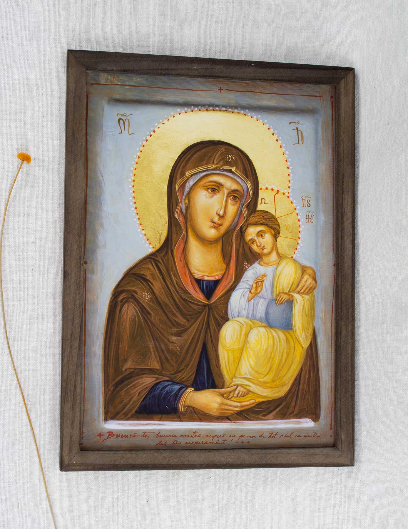 Maica Domnului Îndrumătoarea - imprimare de artă pe pânză fină 23/32 cm