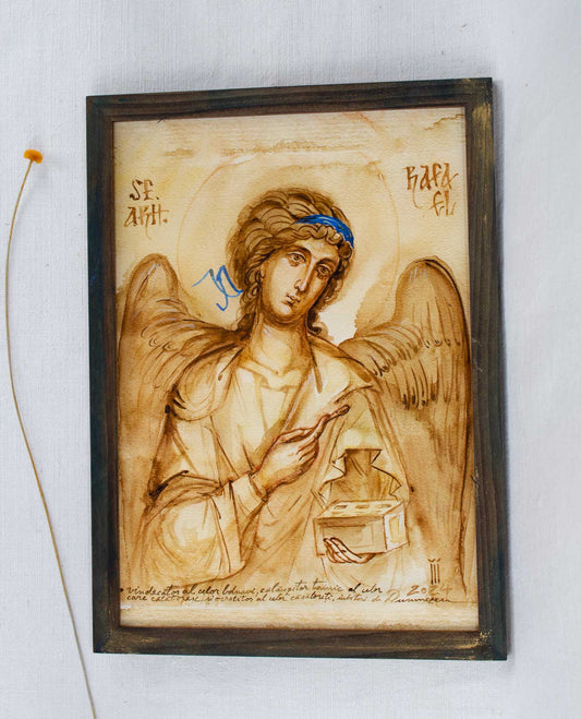 Sfântul arhanghel Rafael- icoană, imprimare de artă 23/32 cm - Dar de nuntă