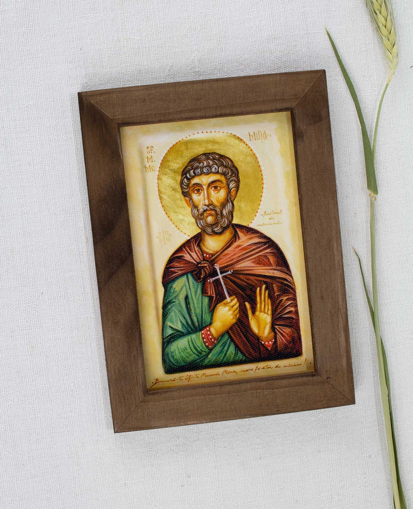 Sfântul mare mucenic Mina - icoană ortodoxă 13/18 - art print