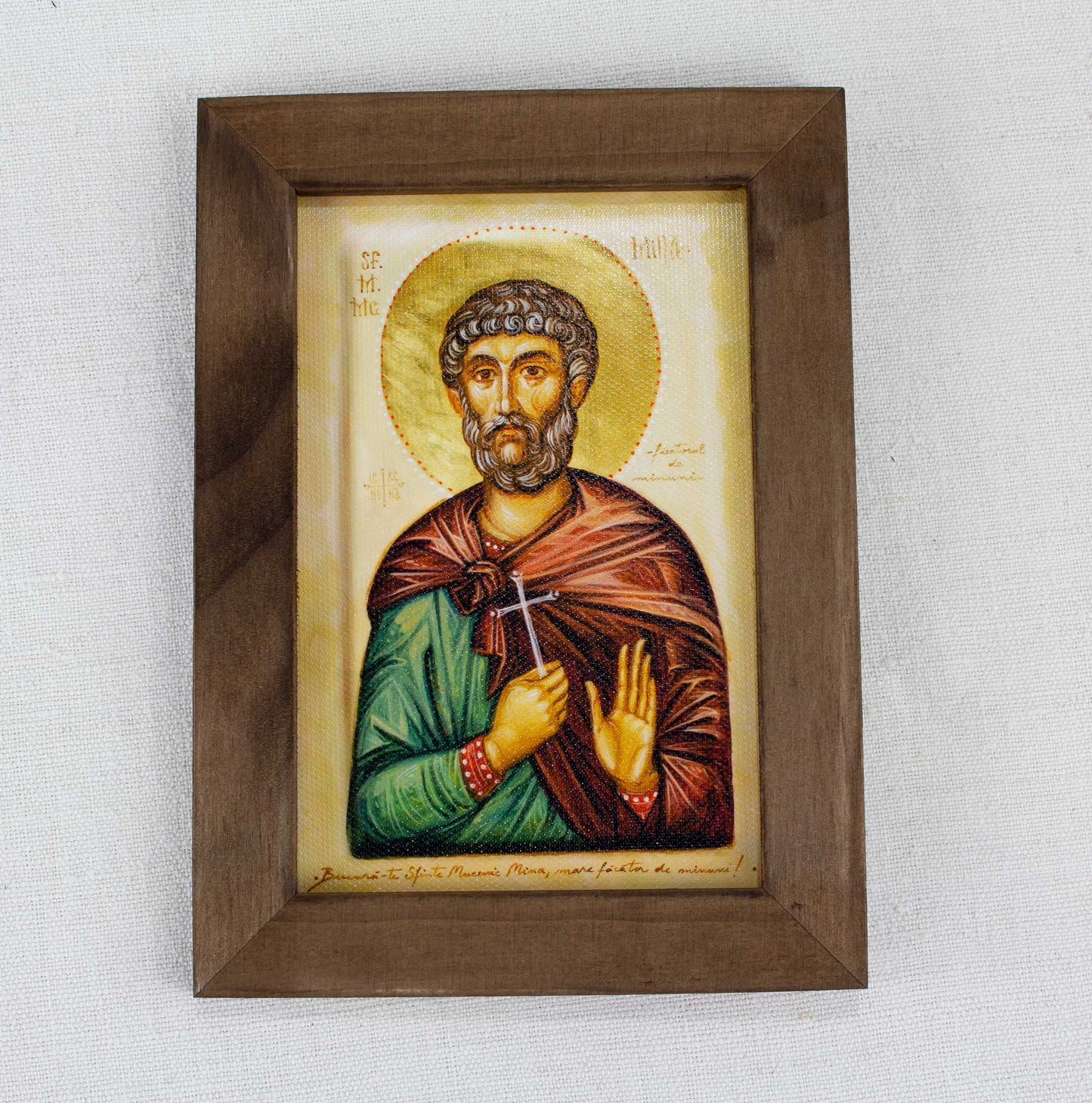 Sfântul mare mucenic Mina - icoană ortodoxă 13/18 - art print