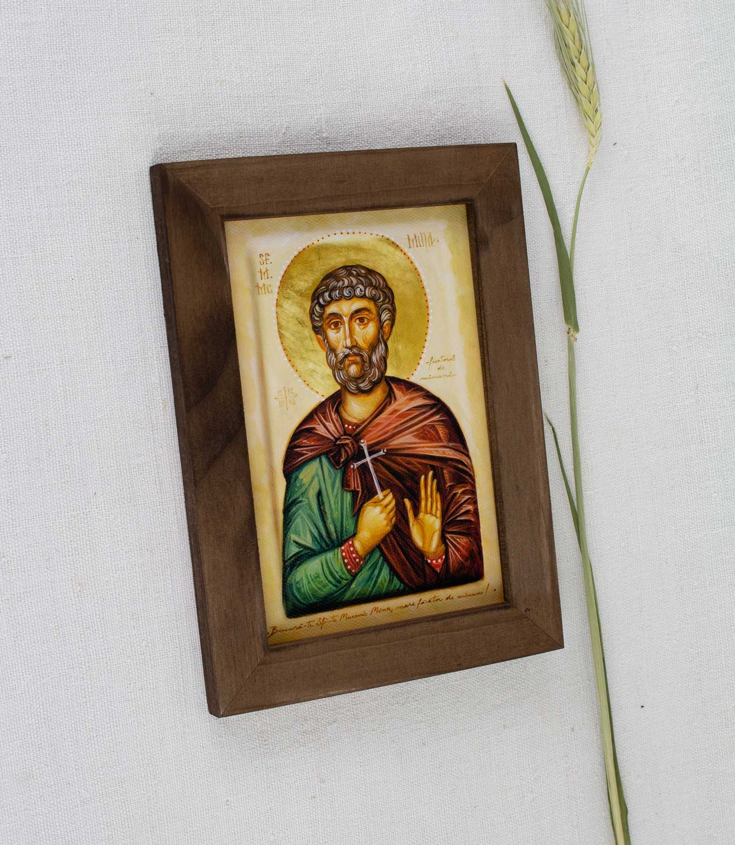 Sfântul mare mucenic Mina - icoană ortodoxă 13/18 - art print