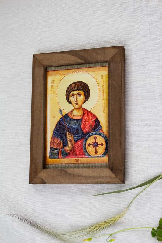 Sfântul Gheorghe- icoană ortodoxă 13/18 - art print