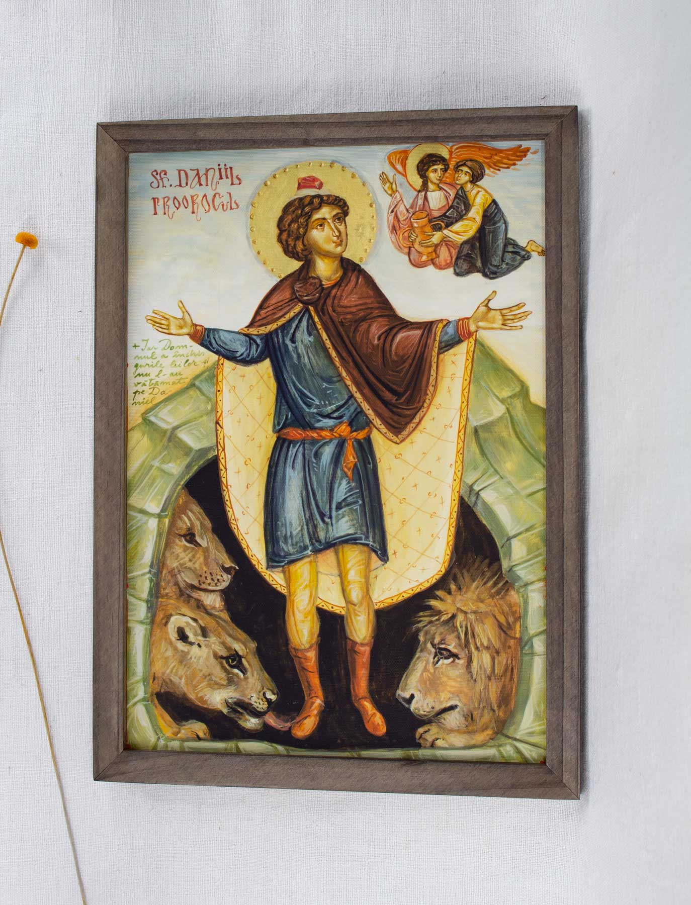 Sfântul Prooroc Daniel- icoană, imprimare de artă pe pânză fină 23/32 cm