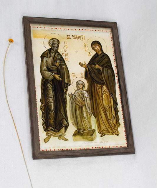 Sfinții părinți Ioachim și Ana - icoană, imprimare de artă 23/32 cm