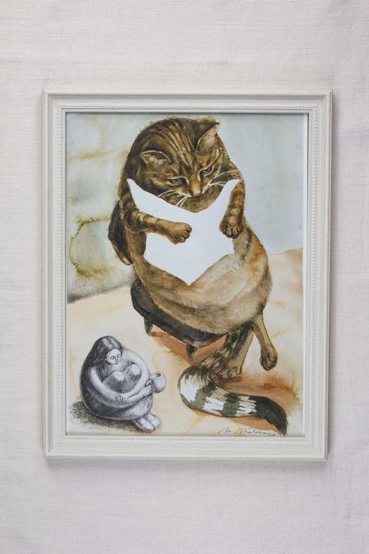 Tablou cu pisică, „La povești” (Copy)
