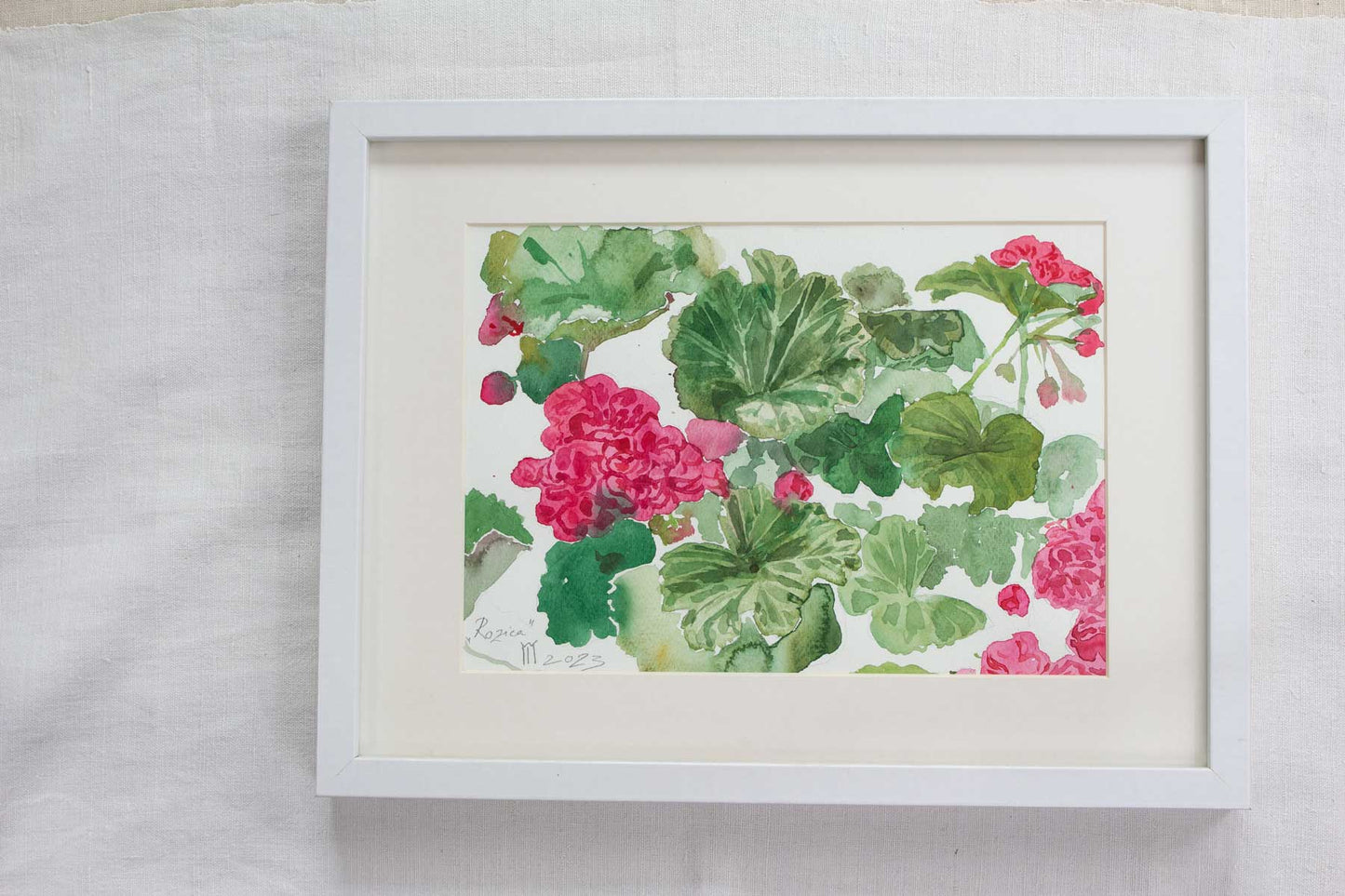 Tablou cu mușcate (geranium) - original