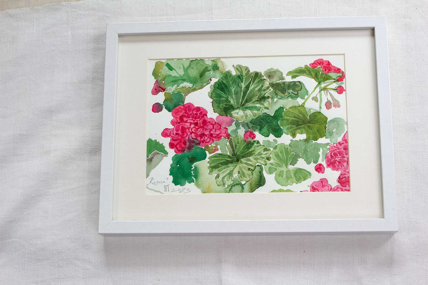 Tablou cu mușcate (geranium) - original