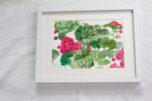 Tablou cu mușcate (geranium) - original