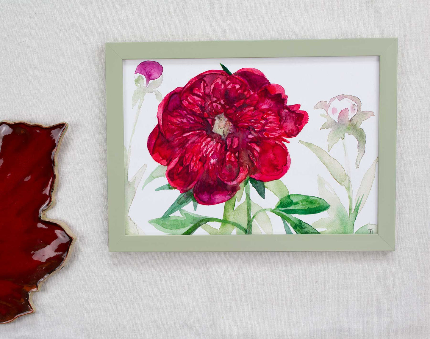 Tablou cu bujor - art print