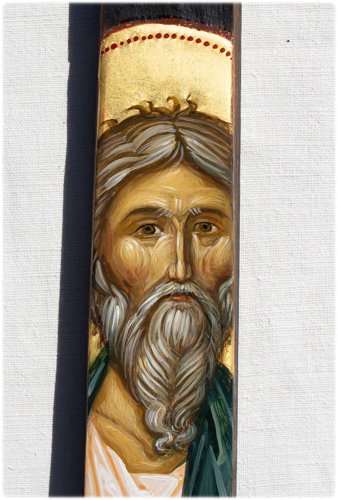 Icoană pictată pe lemn vechi de doagă - Sfântul Apostol Andrei